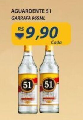 Assaí Atacadista Aguardente 51 garrafa 965ml oferta