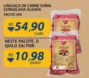 Assaí Atacadista Linguica de Carne Suina Cong. Alegra 5kg oferta