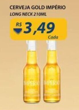 Assaí Atacadista Cerveja Gold Imperio long neck 210ml oferta