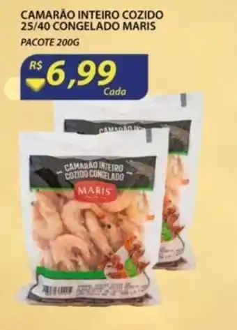 Assaí Atacadista Camarao Inteiro cozido 25/40 Cong Maris 200g oferta