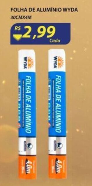 Assaí Atacadista Folha de Aluminio Wyda 30cmx4m oferta