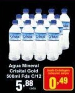 Agua Mineral Cristal Gold 500ml Fds c/12
