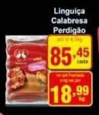 Rossi Supermercado Linguica calabresa Perdigao 1kg oferta