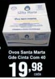 Rossi Supermercado Ovos Santa Marta Gde Cinta com 40 oferta