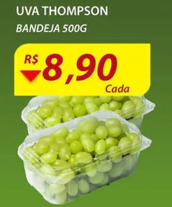 Assaí Atacadista Uva Thompson Bandeja 500g oferta