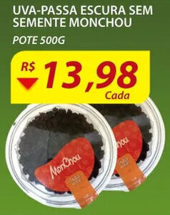 Uva Passa Escura Sem Semente Mon Chou 500g