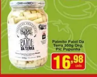 Rossi Supermercado Palmito Palol Da Terra 300g Org. Pic Pupunha oferta