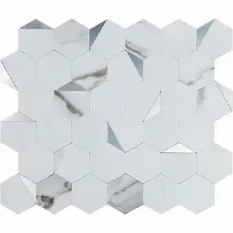 Kit 22 placas - pastilhas adesivas metálicas carrara silver