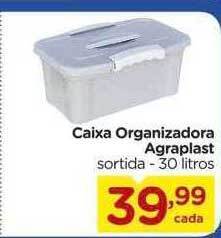 Carrefour Caixa organizadora agraplast sortida 30 litros oferta