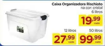 Carrefour Caixa organizadora rischioto na cor: cristal 6 litros 12 litros 50 litros oferta