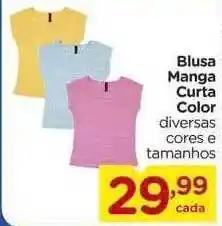 Carrefour Blusa manga curta color oferta
