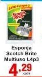 Rossi Supermercado Esponja Scotch Brite Multiuso L4 P3 oferta