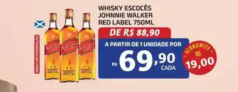 Bahamas Mix Whisky escocês johnnie walker red label oferta