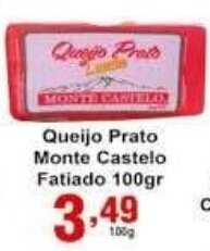 Rossi Supermercado Queijo Prato Monte Castelo fatiado 100g oferta
