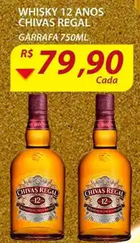 Assaí Atacadista Whisky 12 Anos Chivas Regal 750ml oferta