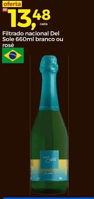 Frangolândia Filtrado nacional Del Sole 660ml branco ou Rose oferta
