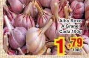 Rossi Supermercado Alho Roxo a granel 100g oferta
