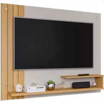 Painel p/tv 50 polegadas 135cm off/nature 2 prateleiras dunas permobili