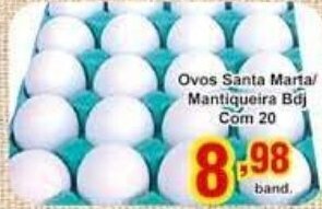 Rossi Supermercado Ovos Santa Marta/ Mantiqueira Bdj com 20 oferta