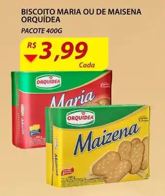 Assaí Atacadista Biscoito Maria ou de Maisena Orquidea 400g oferta