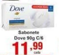 Rossi Supermercado Sabonete Dove 90g c/6 oferta