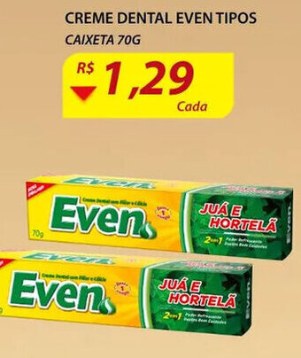 Assaí Atacadista Creme Dental Even Tipos 70g oferta