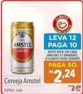 Supermercados Condor Cerveja Amstel 269ml oferta
