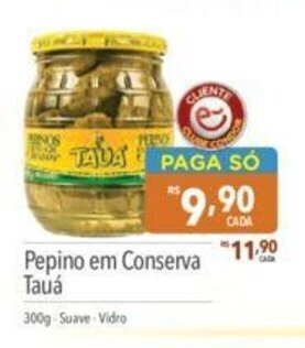 Supermercados Condor Pepino em Conserva Taua 300g oferta