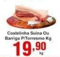 Rossi Supermercado Costelinha Suina ou Barriga p/ Torresmo 1kg oferta