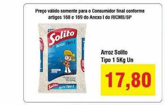 Spani Atacadista Arroz Solito Tipo 1 5kg oferta