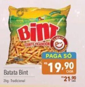 Supermercados Condor Batata Bint 2kg oferta