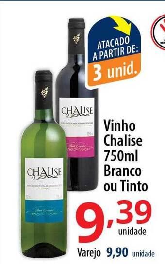 Akki Atacadista Vinho chalise branco ou tinto oferta