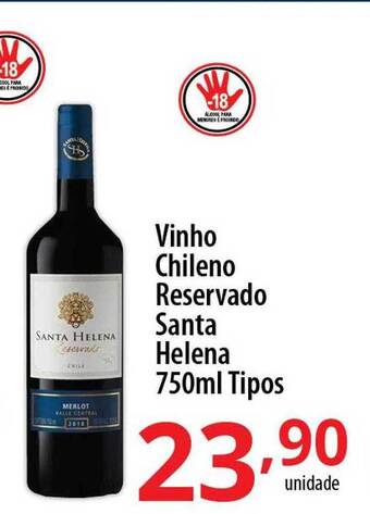 Akki Atacadista Vinho chileno reservado santa helena tipos oferta