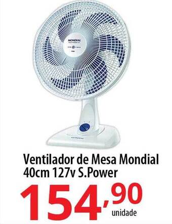 Akki Atacadista Ventilador de mesa mondial 40cm 127v s.power oferta