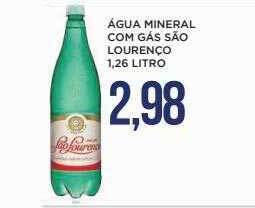 Água mineral com gás são lourenço