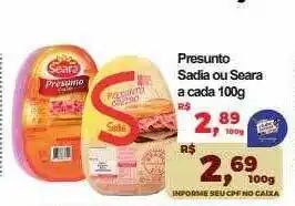 Semar Supermercado Presunto sadia ou seara oferta