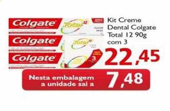 Supermercados ABC Kit creme dental colgate total 12 oferta