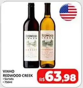 Rebouças Supermercados Vinho redwood creek oferta