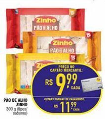 Pão de alho zinho 300g