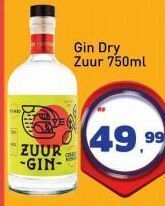 Gin dry zuur 750ml