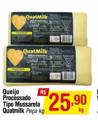 Fort Atacadista Queijo Processado Tipo Mussarela Quatmilk 1kg oferta