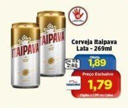 Nagumo Cerveja Itaipava lata 269ml oferta