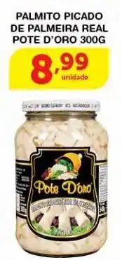 Roldão Palmito picado de palmeira real pote d´oro 300g oferta