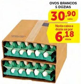 Roldão Ovos brancos 5 dúzias oferta