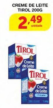 Roldão Creme de leite tirol 200g oferta
