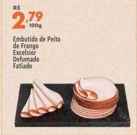 Supper Rissul Embutido de peito de frango excelsior defumado fatiado oferta