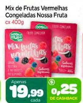 Mix de frutas vermelhas congeladas nossa fruta cx