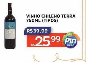 Pinheiro Supermercado Vinho chileno terra tipos oferta