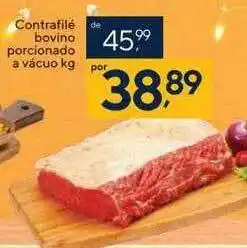 Contrafilé bovino porcionado a vácuo