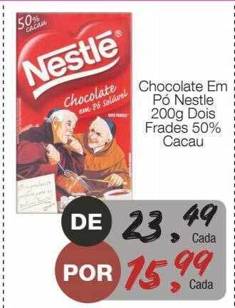 Supermercado Dalben Chocolate em pó nestle dois frades 50% cacau oferta